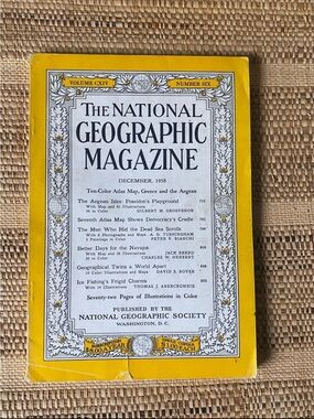 Vintage National Geographic Magazine - December 1958